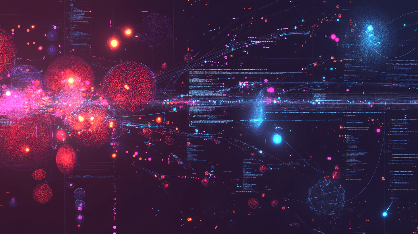 A visual representation of Semgrep: a dynamic tool scanning through lines of code in different programming languages, with patterns highlighted and bugs popping out.